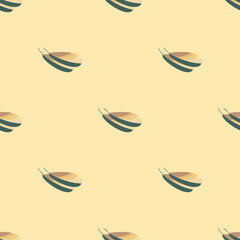 seamless pattern small gray feathers vector