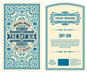 Obraz premium Whiskey label with old frames