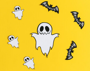 Halloween backgrounds. On an orange background. Hellwin jewelry. Lettering