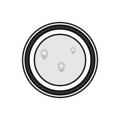 Illustration Vector Graphic of Plate Food Location Logo. Perfect to use for Food Company