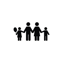 Family Icon vector. Parents and children 