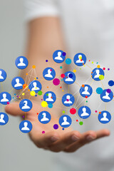 Global network. Blockchain. 3D illustration. Neural networks and artificial intelligence. Abstract