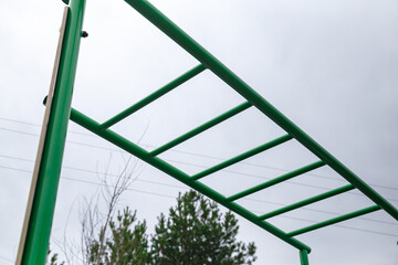 Shot of playground installation in cloudy day
