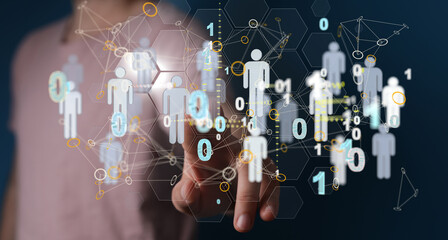 Human resource management and recruitment employment business concept