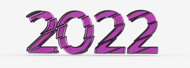 Happy New Year 2022 Text Typography Design Patter,