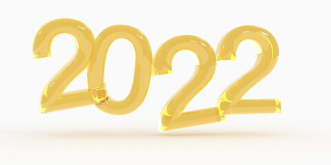 Happy New Year 2022 Text Typography Design Patter,