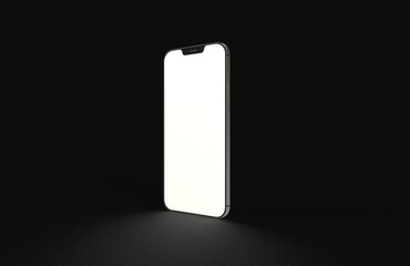 phone 3d illustration mockup smartphone isolated.background black