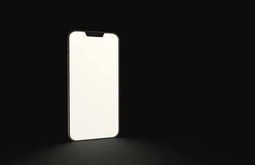 phone 3d illustration mockup smartphone isolated.background black