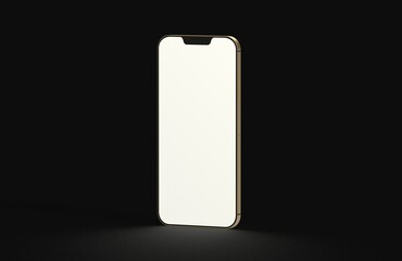 phone 3d illustration mockup smartphone isolated.background black