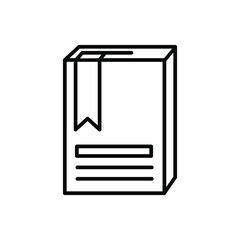 Book vector icon. notebook illustration sign. documents symbol or logo.