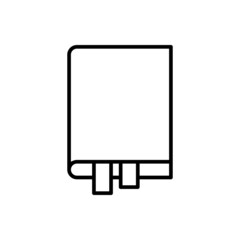 Book vector icon. notebook illustration sign. documents symbol or logo.