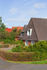 Wohnhäuser mit Garten im Grünen, Grolland, Bremen, Deutschland