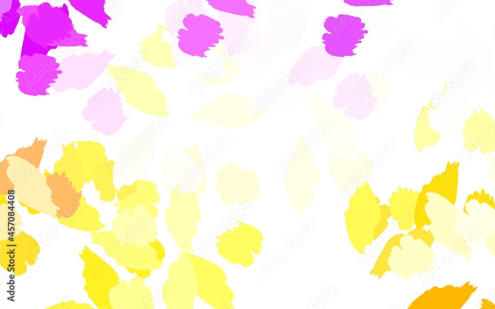 Poster light pink, red vector pattern with random forms.