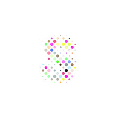 Letter S logo. Dots logo, dotted shape logotype vector design. colorful S letter logo in halftone dots style
