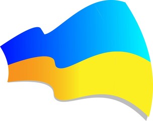 Ukrainian flag blue and yellow flag of Ukraine country symbol icon