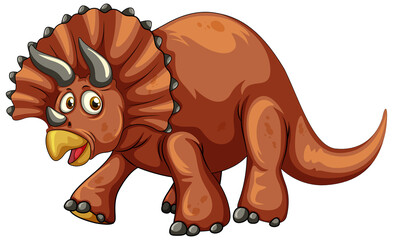 A triceratops dinosaur cartoon character