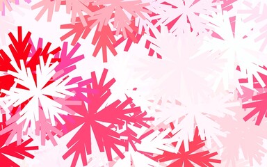 Light Red vector abstract pattern with flowers.