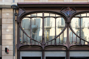 art nouveau building in nancy in lorraine (france)