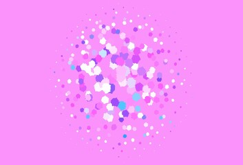 Light Pink, Blue vector background with abstract shapes.