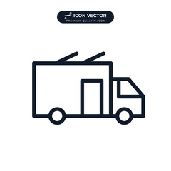 Truck icon symbol template for graphic and web design collection logo vector illustration