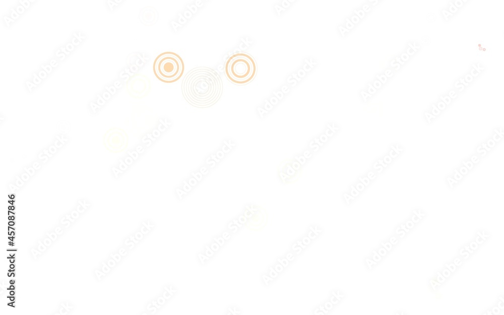 Poster Light Orange vector texture with disks.
