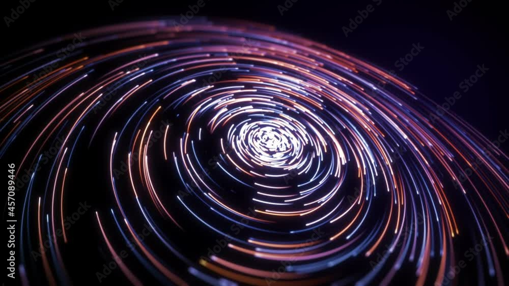 Wall mural this is a motion stock graphic that shows lines of light moving in orbit.
