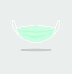 Medical mask vector icon. Health symbol flat style. design website icon, logo, app, UI. Illustration - Vector. EPS10.