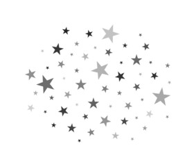 Cloud of stars. Sparkles stars isolated on white background. Starry sky. Vector illustration