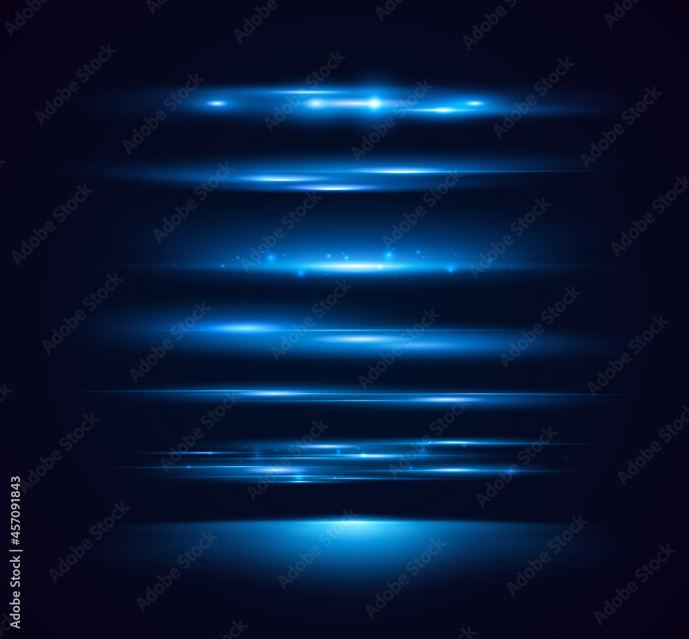 Aufkleber set of shining sparkles and lens flares. glowing lights isolated on transparent background. vector i