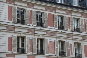 the facade of the building