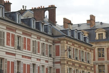 the facade of the building