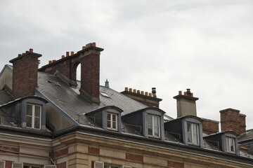 the facade of the building