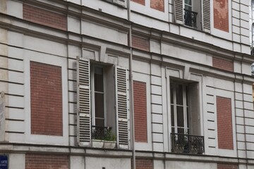 the facade of the building