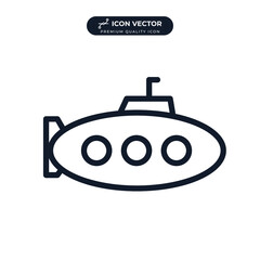 Submarine icon symbol template for graphic and web design collection logo vector illustration
