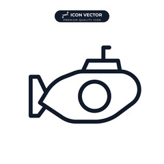 Submarine icon symbol template for graphic and web design collection logo vector illustration
