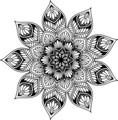 Mandalas Round for coloring  book. Decorative round ornaments. Unusual flower shape. Oriental vector, Anti-stress therapy patterns. Weave design elements. Yoga logos Vector. - 457092805