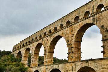 pont du gard, photo as a background , in Pont du gard, gardon, nimes france