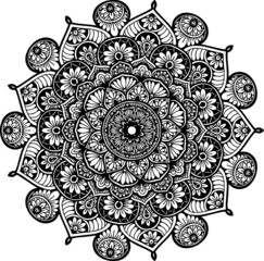 Mandalas Round for coloring  book. Decorative round ornaments. Unusual flower shape. Oriental vector, Anti-stress therapy patterns. Weave design elements. Yoga logos Vector. - 457092824