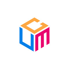 Initial letter CUM hexagon shape