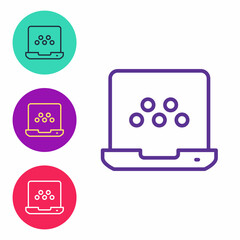 Set line Taxi mobile app icon isolated on white background. Mobile application taxi. Set icons colorful. Vector