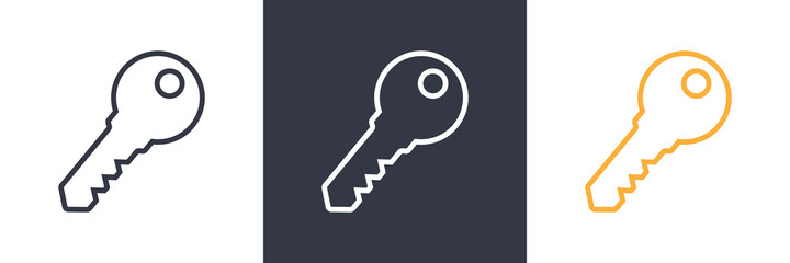 Vektor Lineart Hausschlüssel Icons