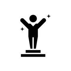 Motivation vector Solid icon style illustration. EPS 10 file