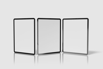 Blank Tablet Pro For Device Mockup. 3D Render.