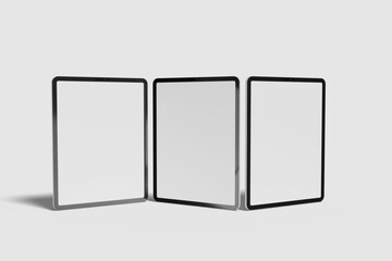 Blank Tablet Pro For Device Mockup. 3D Render.