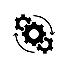 Operational Alignment vector Solid icon style illustration. EPS 10 file