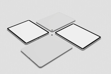 Blank Tablet Pro For Device Mockup. 3D Render.