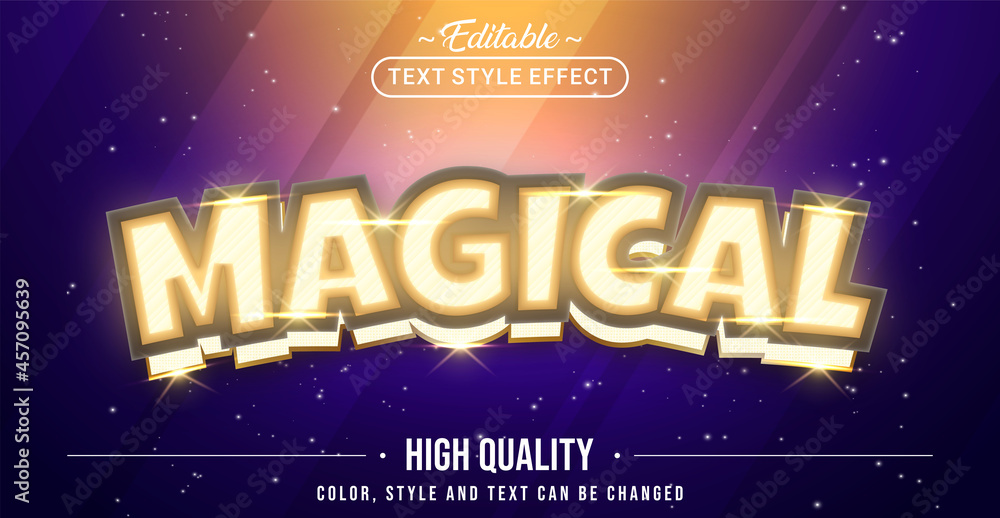 Aufkleber Editable text style effect - Magical text style theme.