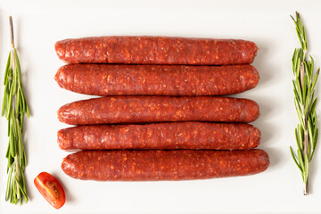 Frische Merguez Bratwürstchen / Lamm Bratwürstchen