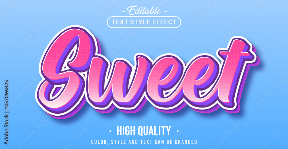 Aufkleber editable text style effect - sweet text style theme.
