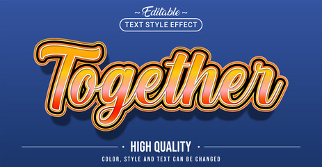Editable text style effect - Together text style theme.